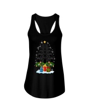 Black Cat Tree Christmas Ladies Flowy Tank tile
