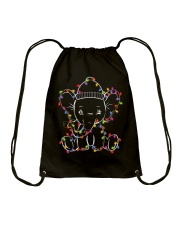 Elephant Christmas Light Drawstring Bag tile