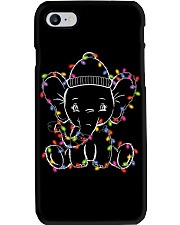 Elephant Christmas Light Phone Case tile