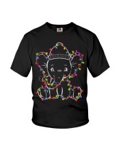 Elephant Christmas Light Youth T-Shirt tile