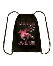 I Am Her Human She Is My Horse Drawstring Bag tile