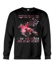 I Am Her Human She Is My Horse Crewneck Sweatshirt tile