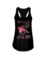 I Am Her Human She Is My Horse Ladies Flowy Tank tile