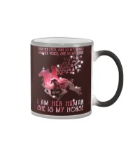 I Am Her Human She Is My Horse Color Changing Mug tile