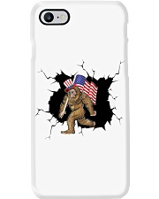 Bigfoot and American Flag 2 Phone Case tile