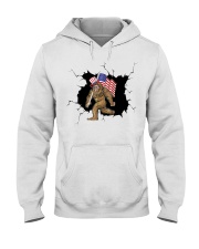 Bigfoot and American Flag 2 Hooded Sweatshirt tile