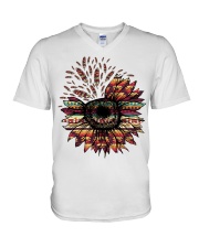Native Sunflower V-Neck T-Shirt tile