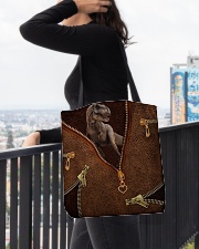 Dinosaur Leather All-over Tote aos-all-over-tote-lifestyle-front-05