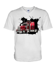 Truck Crack V-Neck T-Shirt tile