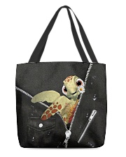 Turtle Black Leather All-over Tote back