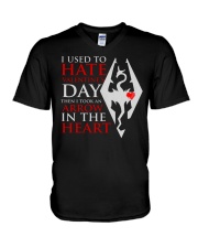 USED TO HATE VALENTINE DAY V-Neck T-Shirt thumbnail