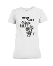 African mask 2black Premium Fit Ladies Tee front