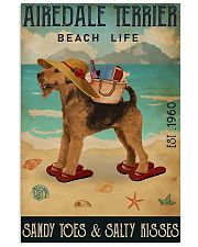 Airedale terrier beach life sandy toes and salty k 11x17 Poster front