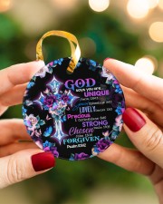 God - God Says You Are - Circle Ornament Circle ornament - single (porcelain) aos-circle-ornament-single-porcelain-lifestyles-08