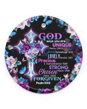 God - God Says You Are - Circle Ornament Circle ornament - single (porcelain) front