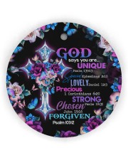 God - God Says You Are - Circle Ornament Circle Ornament (Wood tile