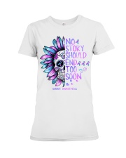 No Story Should End Too Soon Suicide Awareness Premium Fit Ladies Tee tile