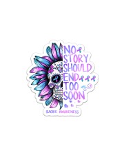 No Story Should End Too Soon Suicide Awareness Sticker - Single (Horizontal) front