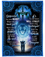 God - Lion - Fleece Blanket Large Fleece Blanket - 60" x 80" front