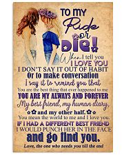 TO MY RIDE OR DIE - GIRLS 16x24 Poster front