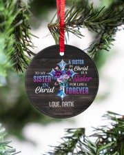 God - Sisters In Christ - Customized Circle ornament - single (porcelain) aos-circle-ornament-single-porcelain-lifestyles-07