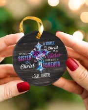 God - Sisters In Christ - Customized Circle ornament - single (porcelain) aos-circle-ornament-single-porcelain-lifestyles-08