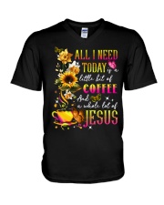God - Coffee - T-Shirt V-Neck T-Shirt tile
