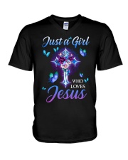 God - Just A Girl - T-Shirt V-Neck T-Shirt tile