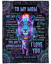To My Mom - Lion - Fleece Blanket Large Fleece Blanket - 60" x 80" front