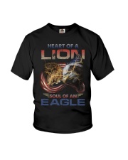 God - Lion - Us Flag - T-Shirt Youth T-Shirt tile