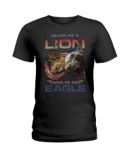 God - Lion - Us Flag - T-Shirt Ladies T-Shirt tile