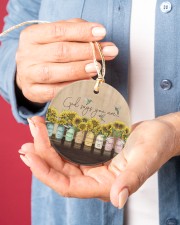 God Christmas - God Says You Are - Sunflower Circle ornament - single (porcelain) aos-circle-ornament-single-porcelain-lifestyles-01