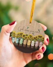 God Christmas - God Says You Are - Sunflower Circle ornament - single (porcelain) aos-circle-ornament-single-porcelain-lifestyles-09