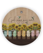 God Christmas - God Says You Are - Sunflower Circle Ornament (Wood tile