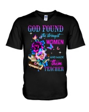 God - Teacher - T-Shirt V-Neck T-Shirt tile