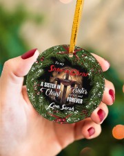 God - Cross - Personalized Circle ornament - single (porcelain) aos-circle-ornament-single-porcelain-lifestyles-09