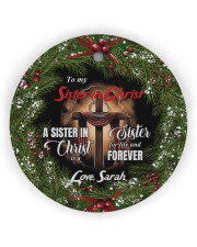 God - Cross - Personalized Circle ornament - single (wood) thumbnail