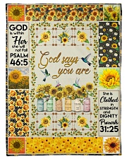 GOD - SUNFLOWER - GOD SAYS YOU ARE Small Fleece Blanket - 30" x 40" front