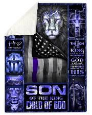 God - Son Of The King - Fleece Blanket Large Sherpa Fleece Blanket - 60" x 80" thumbnail