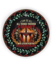 God - Cross Circle Ornament (Wood tile