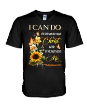 God - I Can Do All Things - T-Shirt V-Neck T-Shirt tile