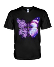 God - Daughter Of The King - T-Shirt V-Neck T-Shirt tile