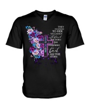 God - Butterfly - T-Shirt V-Neck T-Shirt tile