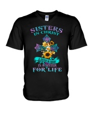 God - Sister In Christ - T-Shirt V-Neck T-Shirt tile