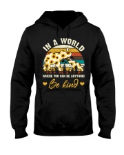 In A World Where You Can Be Anything Be Kind Hooded Sweatshirt thumbnail