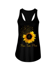 Peace Love Music Sunflower Ladies Flowy Tank thumbnail