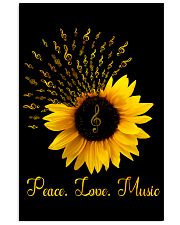 Peace Love Music Sunflower 16x24 Poster thumbnail