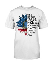 She Is Life Itself American Flag Sunflower Classic T-Shirt front