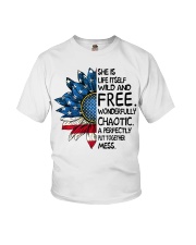 She Is Life Itself American Flag Sunflower Youth T-Shirt thumbnail