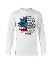 She Is Life Itself American Flag Sunflower Long Sleeve Tee thumbnail